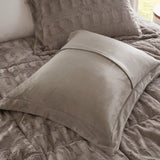 Solid Faux Fur Comforter Mini Set, Gray