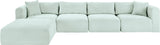 Shaggy - 5 Piece Modular Sectional With Ottoman
