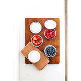 16 Piece Set (7Oz) Round Glass Storage Containers With Lids, White