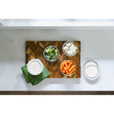 16 Piece Set (1 Cup / 8Oz) Round Glass Storage Containers With Lids, White