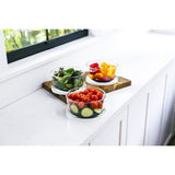 12 Piece Set (4 Cup / 32Oz) Round Glass Storage Containers With Lids, White