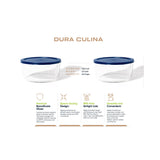 4 Piece Set (6.55 Cup / 52.4Oz) Round Glass Storage Containers With Lids, Blue
