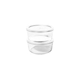 4 Piece Set (6.55 Cup / 52.4Oz) Round Glass Storage Containers With Lids, White