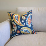 24 x 24 Pillow Boteh Indigo - Down Insert