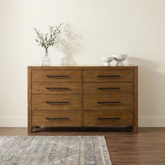 Adderley 8-Drawer Bedroom Dresser Cabinet Warm Brown