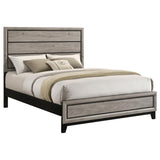 Valen Wood Full Panel Bed Light Taupe