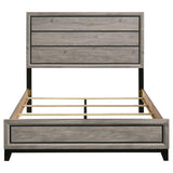 Valen Wood Full Panel Bed Light Taupe