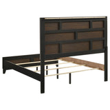 Valen Wood Full Panel Bed Light Taupe