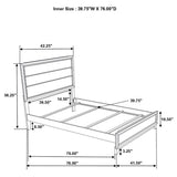 Valen Four-piece Twin Bedroom Set Light Taupe