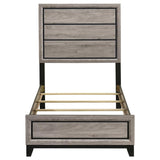 Valen Wood Twin Panel Bed Light Taupe