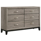 Valen 6-drawer Bedroom Dresser Cabinet Light Taupe