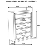 Atlas 5-piece Queen Bedroom Set Dark Oak