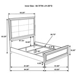 Atlas 4-piece Queen Bedroom Set Dark Oak