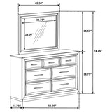 Atlas 7-drawer Bedroom Dresser and Mirror Set Dark Oak