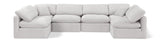 Indulge - Velvet 6 Piece Modular U-Shaped Sectional