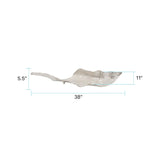 Elongated Aluminum Abstract Leaf Tray - Large