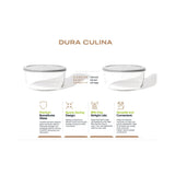 4 Piece Set (6.55 Cup / 52.4Oz) Round Glass Storage Containers With Lids, Grey