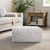 Indoor/Outdoor Universal Square Ottoman Syros Fog Cover Only