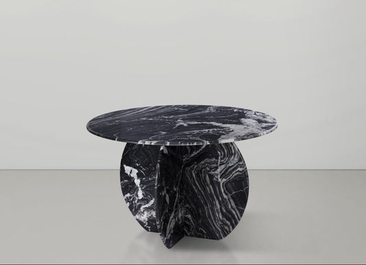 Formentera Dining Table - Elegant Handcrafted Marble Design with Unique Shape for Modern Spaces