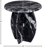 Formentera End Table - Handcrafted Marble Elegance with Unique Design for Modern Living Spaces