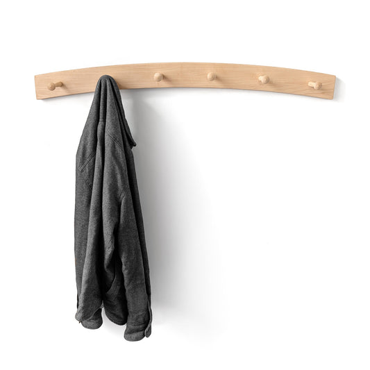 Arch Wooden Wall Coat Rack with Shaker Pegs