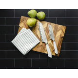 EcoCut 2 Piece Santoku Knife Set With Blade Guards, Grey
