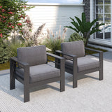 Patio Furniture Metal Armchair, 2 Pcs