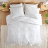 Bohemian Geometric Comforter Mini Set, White