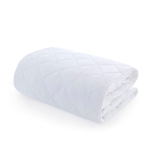 Microfiber Mattress Pad with Polyester Fiber Fill, White