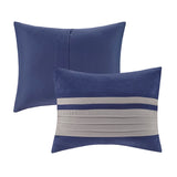 Vera Microsuede 7-Piece Comforter Set, Blue