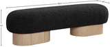 Robertson Luxurious Fabric Bench with Rich Oak Finish - Timeless Art Deco Style for Any Space