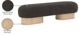 Robertson Luxurious Fabric Bench with Rich Oak Finish - Timeless Art Deco Style for Any Space
