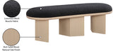 Wilshire Bench: Elegant Boucle Fabric Seating with Natural Oak Finish for Stylish Home Décor