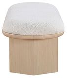 Wilshire Bench: Elegant Boucle Fabric Seating with Natural Oak Finish for Stylish Home Décor