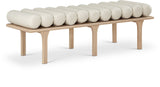 Landon Luxurious Vegan Leather Bench with Solid Oak Base – Art Deco Style for Home Décor Bliss