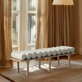 Landon Luxurious Vegan Leather Bench with Solid Oak Base – Art Deco Style for Home Décor Bliss