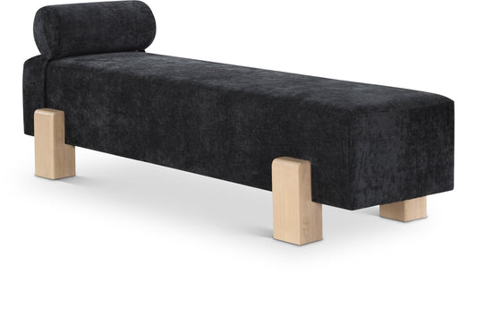 Edison Bench - Chic Mid-Century Modern Design with Soft Upholstery and Stylish Bolster Pillow Included