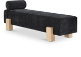 Edison Bench - Chic Mid-Century Modern Design with Soft Upholstery and Stylish Bolster Pillow Included