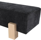Edison Bench - Chic Mid-Century Modern Design with Soft Upholstery and Stylish Bolster Pillow Included