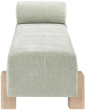 Edison Bench - Chic Mid-Century Modern Design with Soft Upholstery and Stylish Bolster Pillow Included