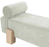 Edison Bench - Chic Mid-Century Modern Design with Soft Upholstery and Stylish Bolster Pillow Included