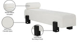 Edison Bench - Stylish Mid-Century Modern Upholstered Bench with Soft Fabric and Bolster Pillow