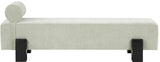 Edison Bench - Stylish Mid-Century Modern Upholstered Bench with Soft Fabric and Bolster Pillow