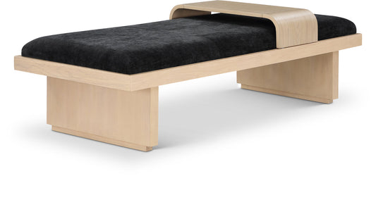 Arlington Bench: Stylish Mid-Century Modern Design with Solid Wood Base and Moveable Tray for Versatility