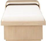 Arlington Bench: Stylish Mid-Century Modern Design with Solid Wood Base and Moveable Tray for Versatility