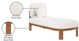 Maybourne Chaise Bench - Elegant Mid-Century Modern Design with Plush Comfort and Walnut Finish