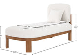 Maybourne Chaise Bench - Elegant Mid-Century Modern Design with Plush Comfort and Walnut Finish