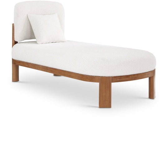 Maybourne Chaise Bench - Elegant Mid-Century Modern Design with Plush Comfort and Walnut Finish