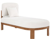 Maybourne Chaise Bench - Elegant Mid-Century Modern Design with Plush Comfort and Walnut Finish