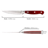 BergHOFF Pakka Wood 7pc Stainless Steel Steak Knife Set with Wood Case